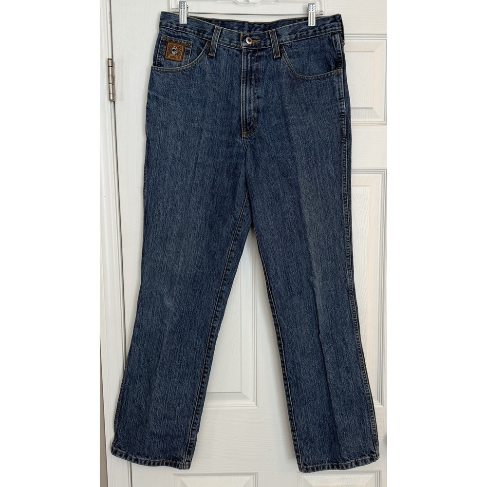 Cinch Men's 33x32 Jeans Bronze Label High Rise Slim Fit Straight Leg Blue Denim
